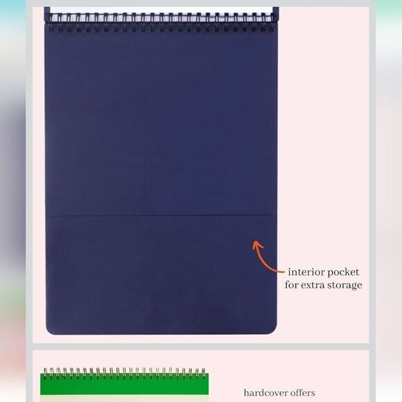 Kate Spade New York Large College Ruled Notebook, Top Spiral Notebook  160 Pages - Picture 2 of 9